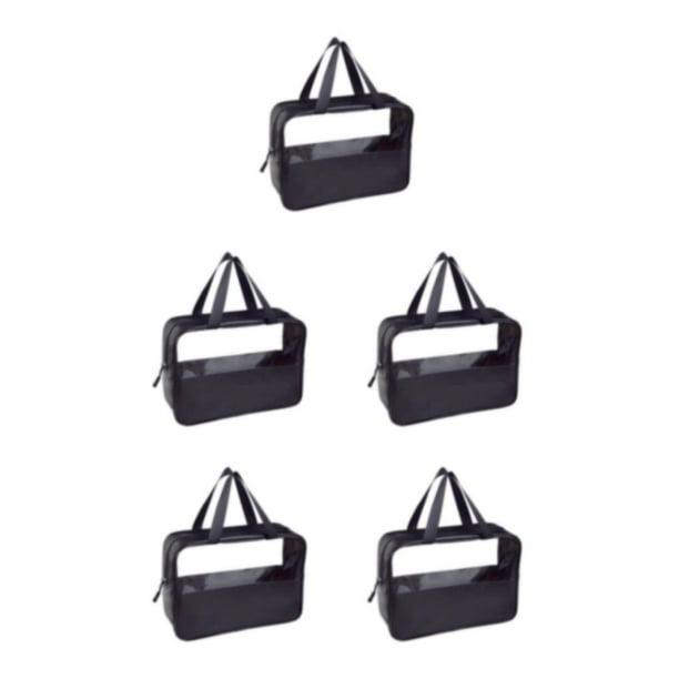 Soidarity Organizador de artículos de tocador de viaje impermeable y transparente de PU transparente y visible para un fácil acceso bolsas de Type2 NO2
