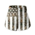 thumbnail image 4 of ZRBYWB Women's Shorts Womens Casual High Waist Running Shorts Independence Days Printed Workout Gym Shorts For Women Trendy, 4 of 7