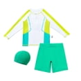 thumbnail image 4 of LRen Boys Swimsuit Boys Two Piece Rash Guard Swim Set Kids Long Sleeve Swimsuits with Swim Trunks Quick Dry Bathing Suit, 4 of 4