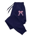 thumbnail image 3 of DHFJKG Sweatpants Women Joggers Bowknot Print Athletic Pants Comfortable Elastic Waist Drawstring Soft Ankle-Tied Trendy Trousers, 3 of 3