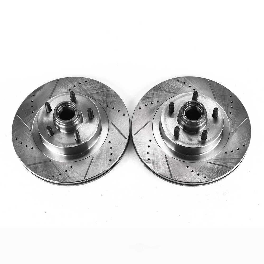 Power Stop AR8585XPR Evolution Drilled & Slotted Rotors -Front