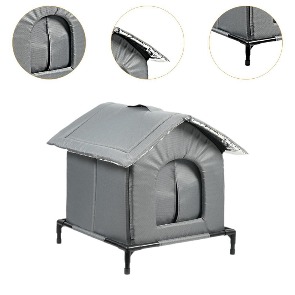 EHJRE Outdoor Cat House Insulated Shelter Waterproof Portable Pet Tent Windproof Enclosure Suitable for Stray Cats Community Barn Porch Garage Garden XL