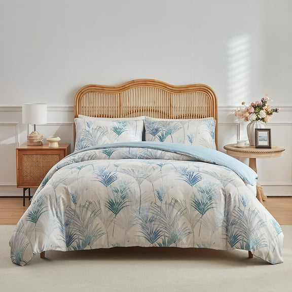 YELEE Queen Size Duvet Cover Sets with Zipper Closure Cottagecore Floral Printed Super Soft Bedding Comforter Cover