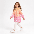 thumbnail image 4 of Maqroz Girls Rain Jackets Waterproof Hooded Fleece Lined Raincoats Full Zip Hearts Graphic Lightweight Windbreakers for Kids Cozy Travel Hiking Jackets with Pockets, 4 of 11