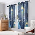 thumbnail image 6 of Peacock and Feather Blackout Curtains 63 inch Length 2 Panels Window Decoration Curtains for Bedroom Living Room, 6 of 6