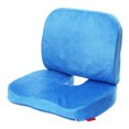 thumbnail image 1 of Memory Foam Back Lumbar & Coccyx Support Pillows Two Piece Set Sciatica & Pain Relief Seat Chair or Car Cushion With 18 Massage Points Navy Blue Khaki, 1 of 19