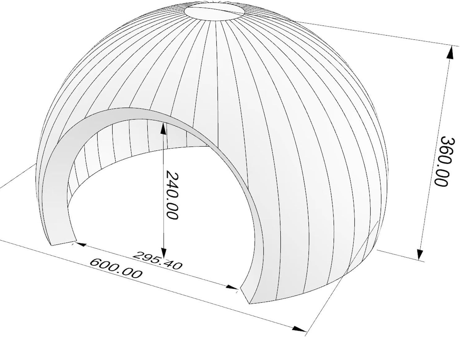 Striking Inflatable Igloo Dome Tent with Led Strips & Big Opening Outdoor Portable Nightclub Disco Igloo Party Wedding House White Oxford Air Marquee for Events (19.7Ft 6m D)