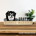 thumbnail image 5 of Craftnamesign Custom Wooden Desk Name Plate for Dog Lover, Australian Shepherd Dog Metal Nameplate, 5 of 5