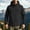 Black, variant on Mens Adjustable Hood Softshell Jacket Multi Zip Pockets Wind Resistant Outdoor Hiking Climbing Coat With Cuff Tabs