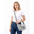 thumbnail image 2 of Deago Crossbody Bags for Women Waterproof Nylon Casual Lightweight Shoulder Messenger Bag Roomy Multi Pocket Travel Purse Handbags (Gray), 2 of 9