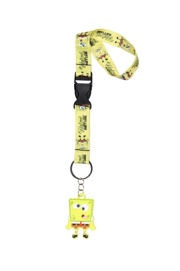 SpongeBob Squarepants Weird Don't Care Wristlet Lanyard For Keys Keychains Wallet For Men and Women