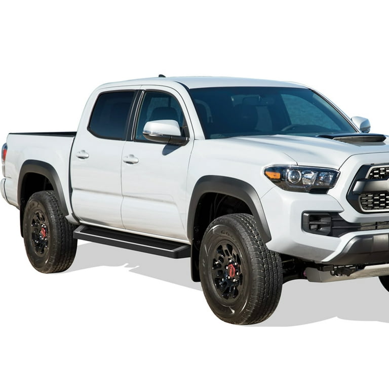 APS iBoard Black Nerf Bars Compatible with Toyota Tacoma 2005 2023 Double Crew Cab
