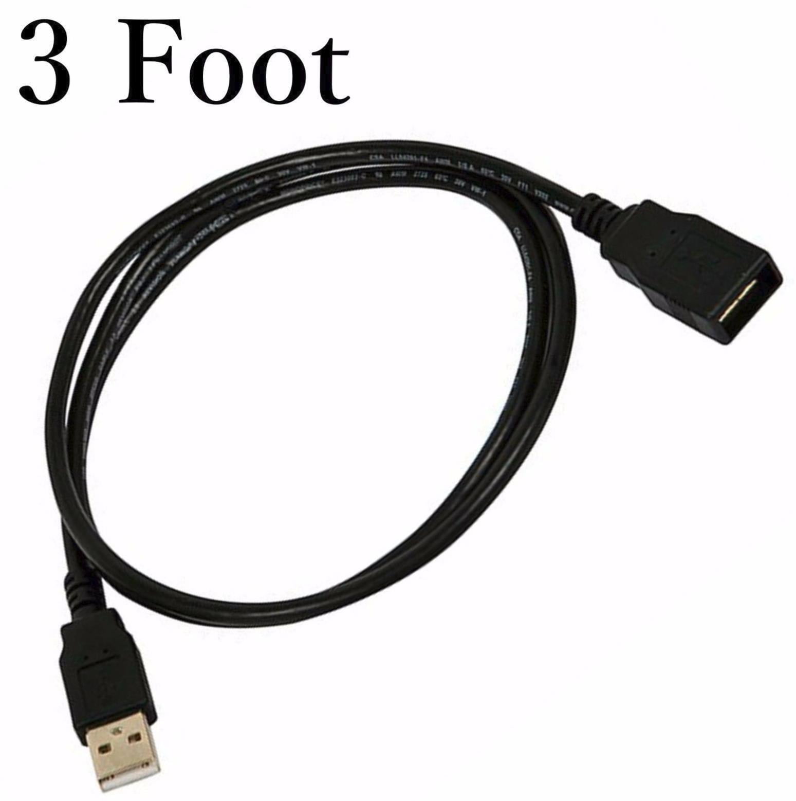 3FT 1M USB 2.0 Male to Female Extension Data Charger Cable Cord Adapter M/F 3 Feet