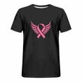 thumbnail image 3 of DPTALR George Men's Breast Cancer Awareness Casual Shirts,Pink Ribbon T-Shirts,Cancer Fighter Tops,Black,Big and Tall Men XXXXXL, 3 of 4