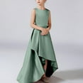 thumbnail image 2 of EnJoCho Girls Flared A-Line Dress Sleeveless Solid Color Casual Par𝗍y Dress for Kids Twirl Long Dress Age 4-12 Years Tight Fitting Stretc𝗁y Daily Wear, 2 of 6