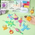 thumbnail image 5 of 1 Box DIY 10 Sets Pony Bead Pets Bead Animals 6mm Pony Beads Keychain Making Kit Bead Craft Kit Beading Animal Sea Horse Bird Raccoon Crab Orange Fruit Mushroom Key Chain for Adult Crafts, 5 of 5