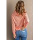 thumbnail image 1 of ABPHQTO Sudadera de Mujer Cuello Alto Rayas Naranja con Bolsillo, 1 of 5