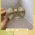 thumbnail image 3 of Miangastore 1 Set Wedding Hair Clip Headdress Golden White Rhinestones Claw Clip For Travel, 3 of 8