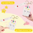 thumbnail image 2 of Mini Unicorn Pop Coin Purse Keychain Fidget Sensory Toy Pouch, Push Bubble Wallet Bags for Girls, 2 of 5