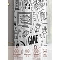 thumbnail image 6 of Video Game Sheer Curtains 54 Inch Length 2 Panels Set for Living Room/Bedroom, Black White Game Controller Monochrome Semi Curtain Sheers Drapes Rod Pocket Curtains Window Treatment Set 52''x54''x2, 6 of 7