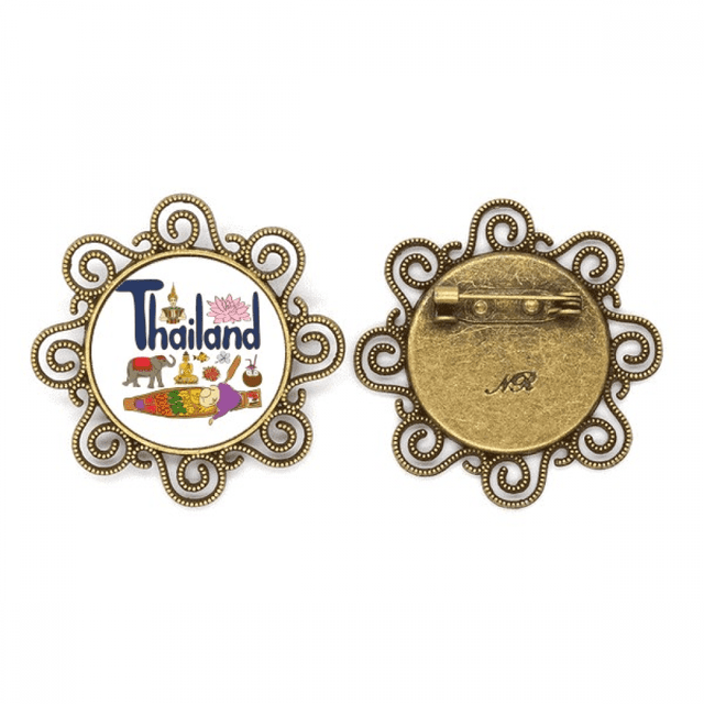 Broche de flores símbolo nacional Tailandia regalo de joyería para mujeres y niñas