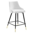 thumbnail image 4 of Modway Adorn Performance Velvet Counter Stool Set of 2 in White, 4 of 5