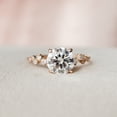 thumbnail image 2 of SOLITAIRE JEWELS 2.50CT Round Hidden Halo Style Cluster Moissanite Diamond Engagement Ring for Women Solid 14k Rose Gold, 14k Rose Gold Solitaire Ring, 2 of 6