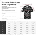 thumbnail image 6 of Haiem Skull bird bat spider Printed Hawaiian Shirt for Men - Men’s Casual Beach Summer Shirts - Stretch Fabric with Modern Fit-3X-Large, 6 of 7