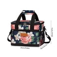 thumbnail image 3 of FastXmas Lunch Bag, Insulated Lunch Box, Soft Cooler Cooling Tote , Double Zipper and Handle Design Lunch Bag for Adult Men Women, Black(9.8"x6.3"x7.8"), 3 of 6