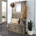 thumbnail image 3 of Homestyles Mountain Lodge Wood Hall Tree in Gray, 3 of 9