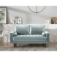 thumbnail image 3 of US Pride Furniture Velvet 58'' Loveseat for Living Room, Light Gray, 3 of 7
