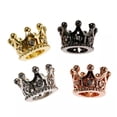 thumbnail image 5 of RSAMD Zircon Gemstones Micro Pave Queen Crown Big Hole Bracelet Connector Charm Beads-Mix Color-5PCS, 5 of 7