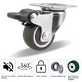 thumbnail image 4 of Heavy Duty Swivel Castor Wheels Trolley Furniture Rubber Rotatable Caster with Safety Lock Brake, 4 of 8