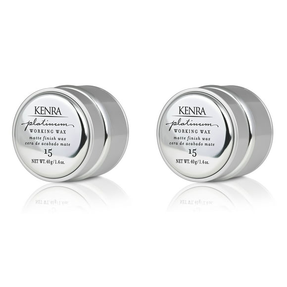 Kenra Cire de Travail Platinum 15 Styler Fini Mat Offre une Tenue Moyenne et Flexible Non Grasse Formule à Base de Crème pour Texturiser et Mouler les Styles Tous Types de Cheveux 1.4 fl. Oz (Lot de 2)