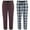 Grey Plaid, variant on Fruit of the Loom  Big &Tall 2 Pack Flannel Pajama Pants (Men)
