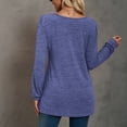 thumbnail image 5 of Women Blouse 3/4 Sleeve Petite, Womens T Shirts Graphic V Neck Try Before You Buy Women Fashion Tops White Past, 5 of 6