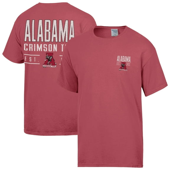 Men's ComfortWash Crimson Alabama Crimson Tide Big Name T-Shirt