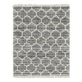 thumbnail image 2 of Unique Loom Hygge Shag Collection Area Rug - Trellis (8' x 10' Rectangle Gray/Beige), 2 of 6