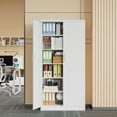 thumbnail image 5 of STANI Metal Storage Cabinet, 71” Tall Steel Cabinets with Locking Door and 5 Adjustable Shelves, Steel Classic Storage Cabinet for Home, School, Office, Garage, 5 of 9