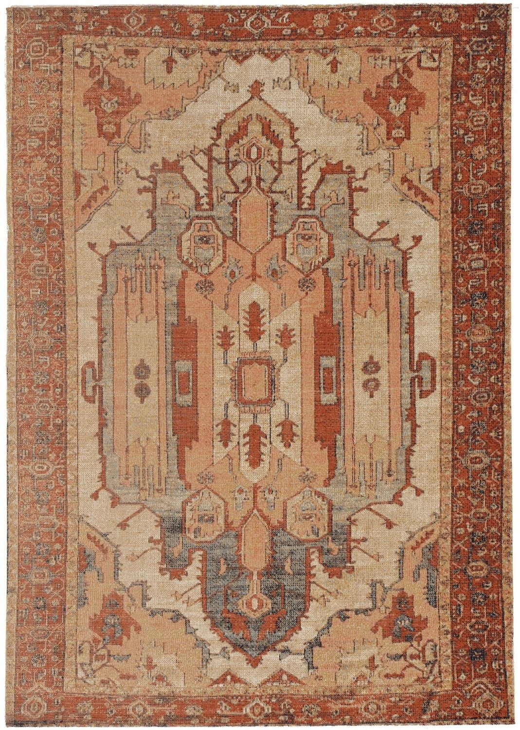 Great Zero Garron Ivory & Rust 8' x 10' Area Rug