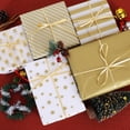 thumbnail image 2 of 100 Sheets Gold and White Tissue Paper Bulk, Gold Dots Star Twill Stripes Print Wrapping Tissue Paper for Gift Bags, 14 x 20 Inch Gift Wrap for Birthday Wedding Christmas DIY Crafts, 2 of 3