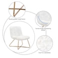 thumbnail image 3 of Duhome Cozy Slipper Papasan Accent Chair Plush Fur with Gold Metal Legs for Living Room Bedroom White 1 Pcs, 3 of 8