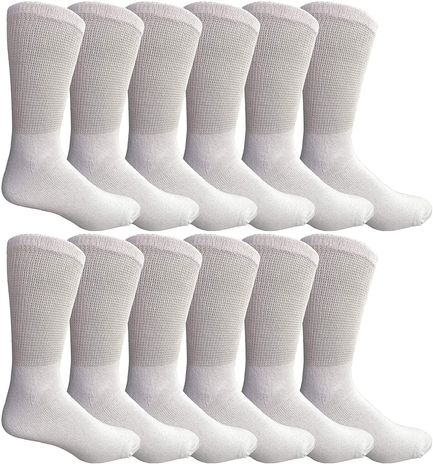 SOCKS'NBULK Men's Diabetic Neuropathy Edema Socks, Cotton Crew, Ankle
