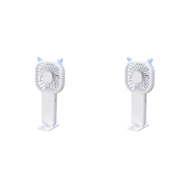 Kearding ventilador de mano eléctrico portátil 3 velocidades ajustable refrigeración por aire personal verano deporte al aire libre soporte para Blanco 2piezas Kearding CBP285076