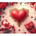 thumbnail image 4 of Valentine's Day Heart Love Backdrop Banner Romantic Flower Design Wedding Photo Props Party Decorations Background Event Display, 4 of 4