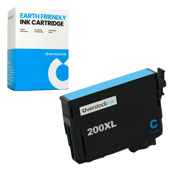 OverstockInk 200XL Cyan Ink Cartridge Compatible for Epson 200 200XL for Workforce WF-2520 (1 Cyan)