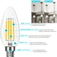 thumbnail image 3 of Luxrite 7W Candelabra LED Light Bulbs 100 Watt Equivalent 4000K Cool White 800 Lumens B11 Dimmable Damp Rated E12 16-Pack, 3 of 7