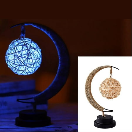 

FENGEnchanted Lunar Lamp LED Moon Lamp Night Lights Unique Hanging Galaxy Moon Bedside Lamp for Chrismas Gifts Home Bedroom Livingroom Decor (Blue Light)-240810