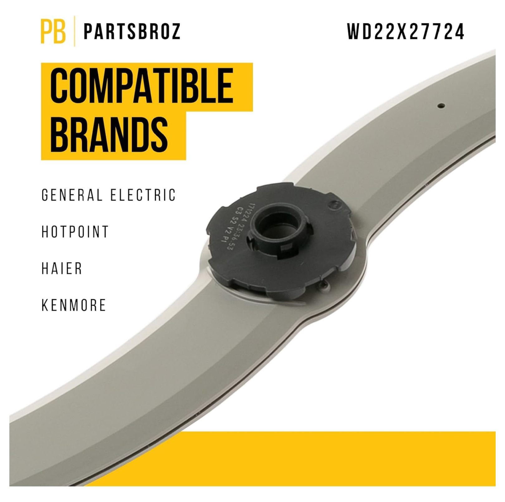 WD22X27724 WD22X33499 Dishwasher Lower Spray Arm - Compatible With Hotpoint - Replaces AP7219298 WD22X26621 WD22X10091 GDF550PSR3SS GDT530PGP5WW GDT530PSP4SS GDT550PYR3FS