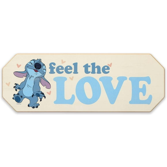 Decoración de pared Open Road Brands Disney Lilo y Stitch Wood